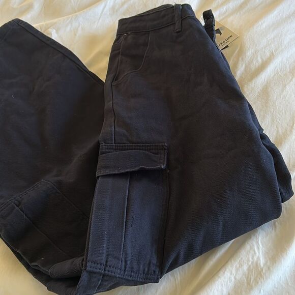 AELFRIC EDEN MULTI POCKET CARGO PANTS, Denim, Navy Blue, size 31, NWT - Picture 3 of 10